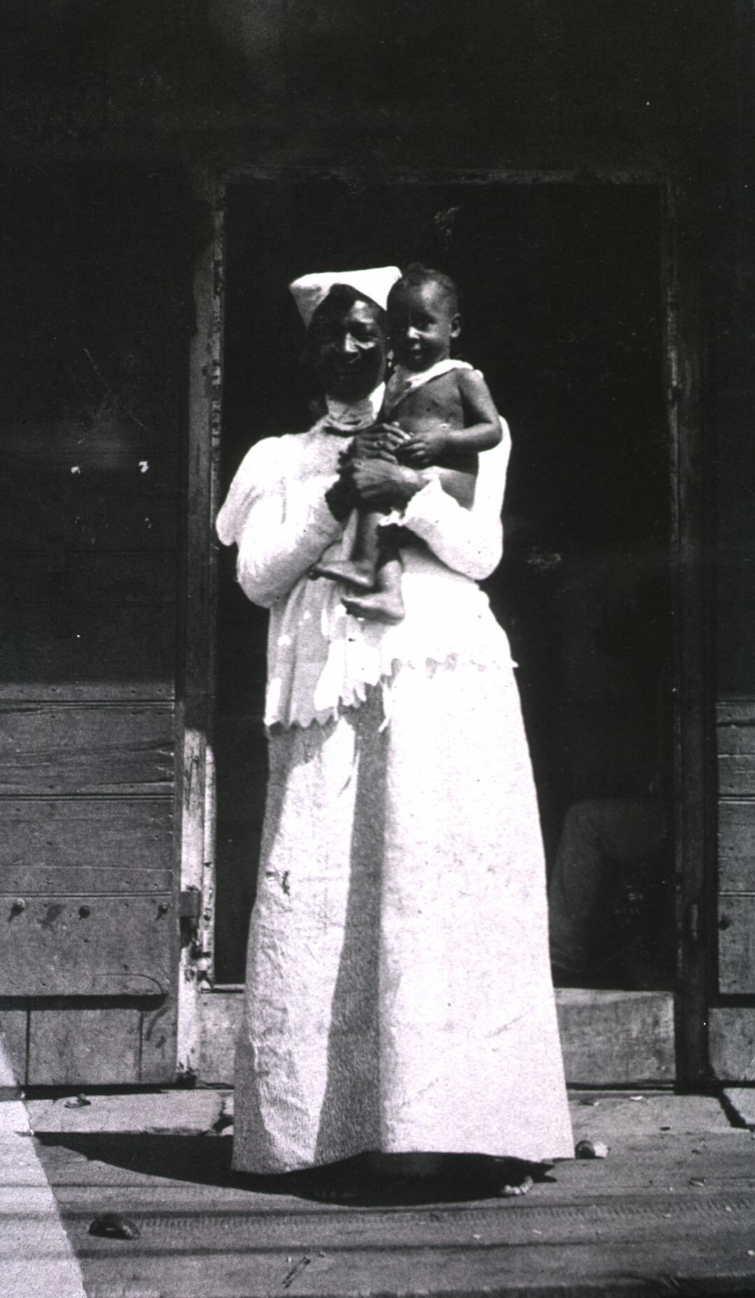 young mother with children