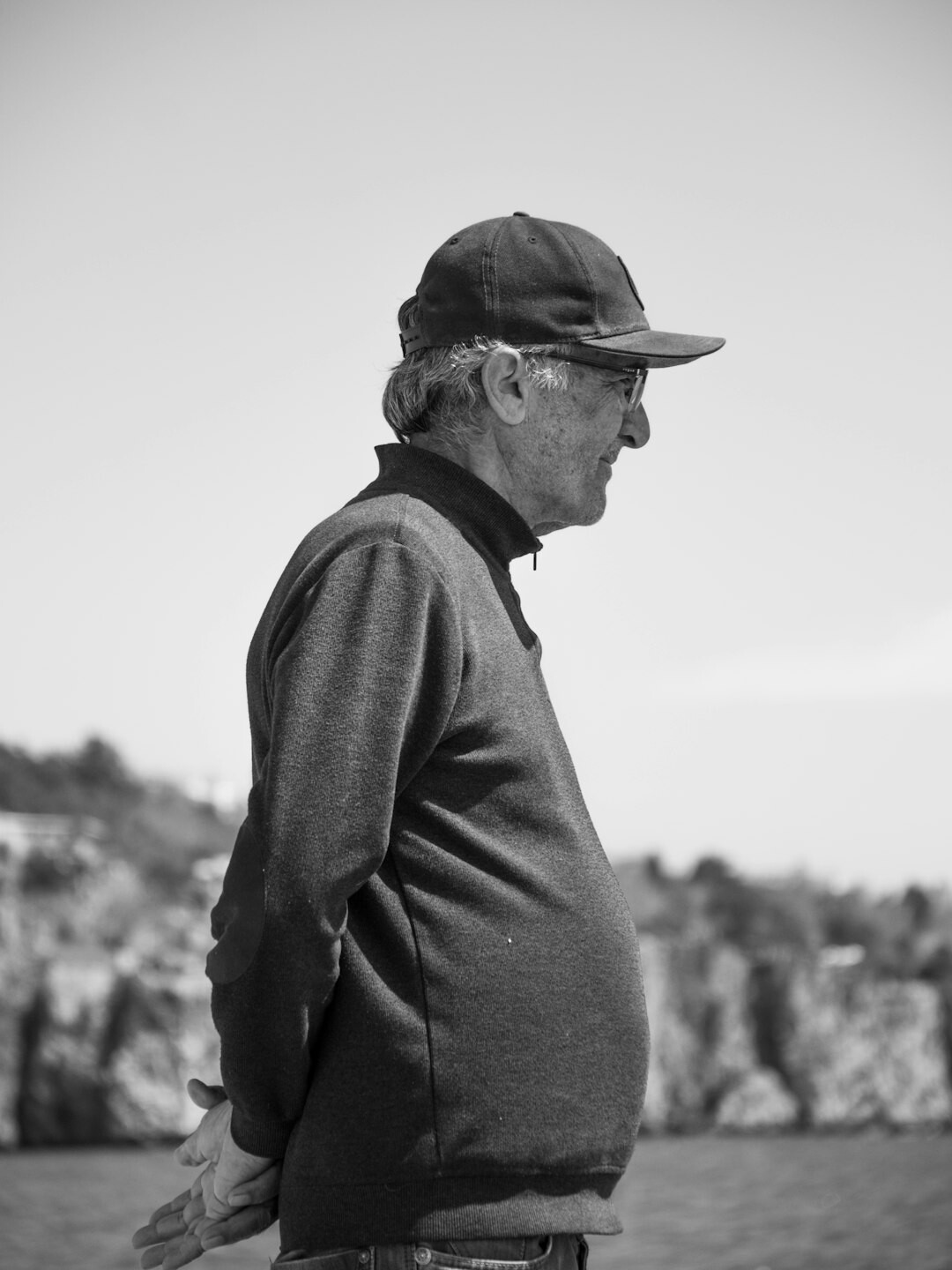 elderly fisherman portrait